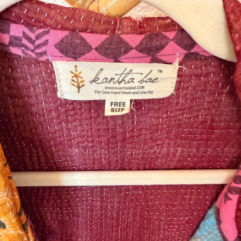 Kantha Bae Rising Sun hooded duster coat - Picture 6 of 9